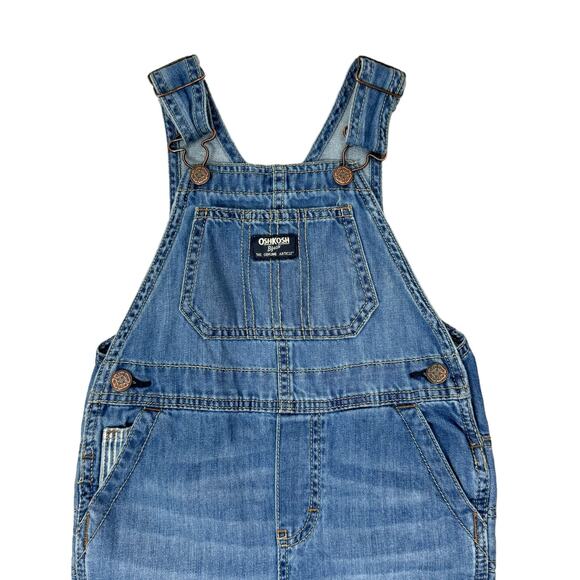 OshKosh B'gosh Unisex Toddler Classic 100% Cotton Denim Jean Pant Overalls - Picture 4 of 6